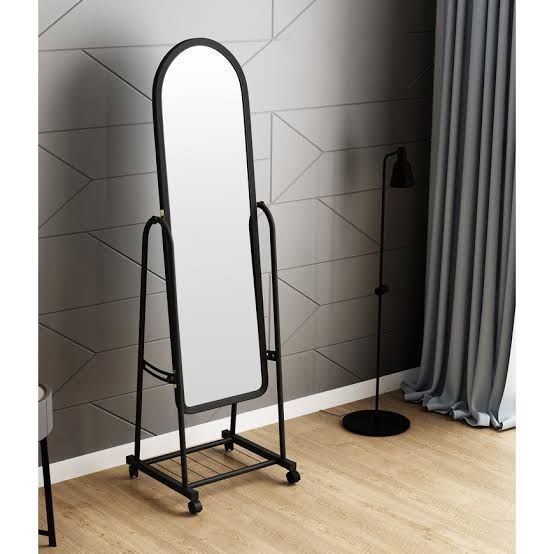 Full Length Stand Up Mirror on Wheels View To Take