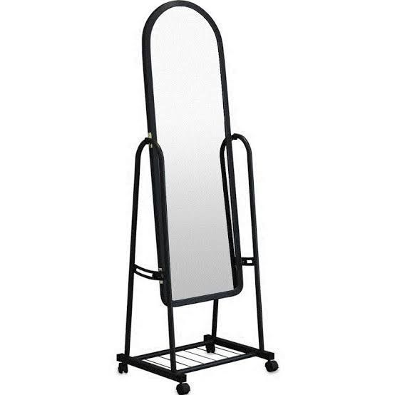 Full Length Stand Up Mirror on Wheels View To Take