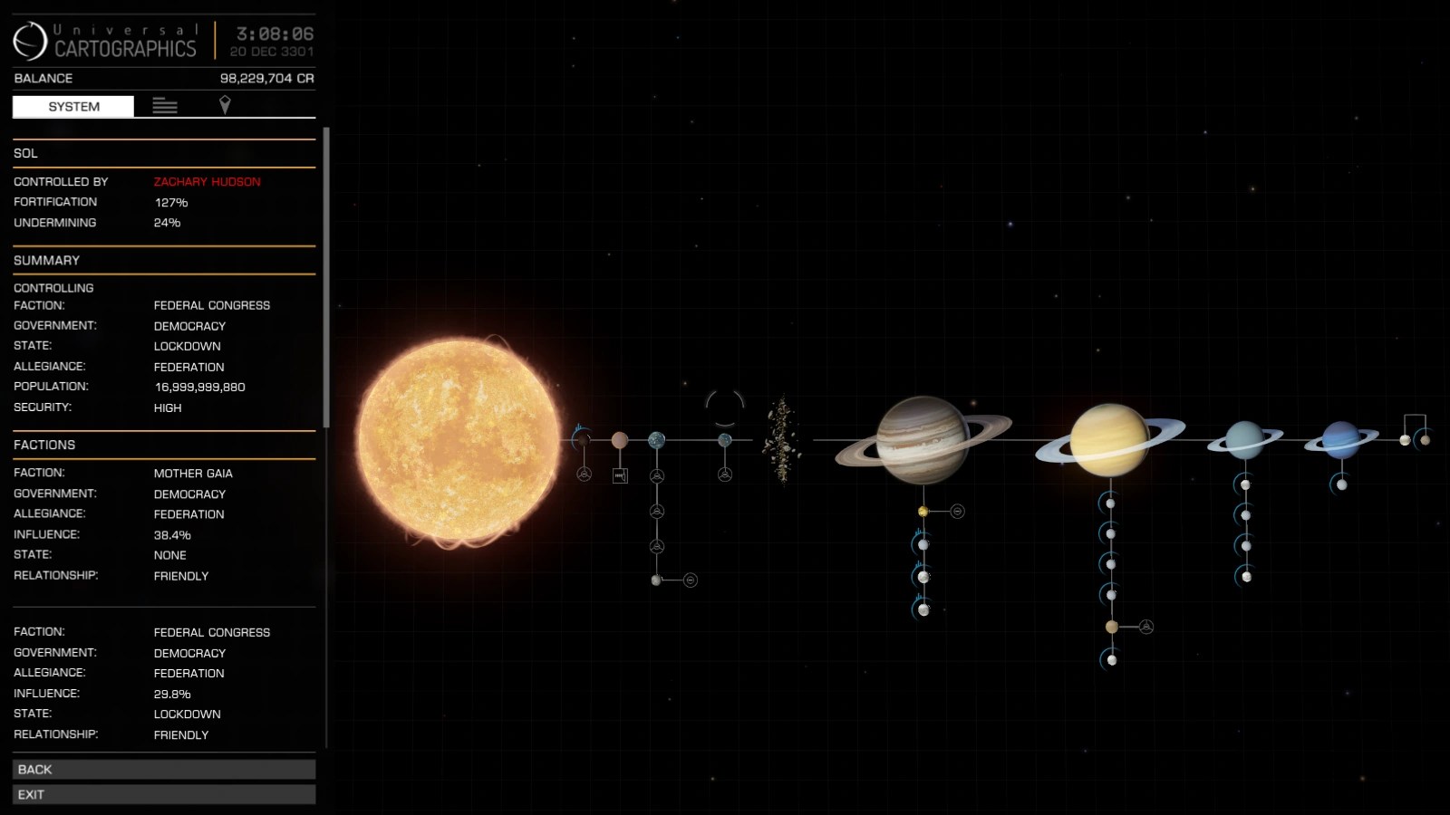 Get a mission for a datacourier mission or any mission with target sol. System Map | Elite Dangerous Wiki | FANDOM powered by Wikia
