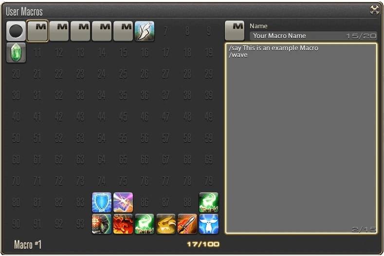 Macros Final Fantasy A Realm Reborn Wiki FANDOM
