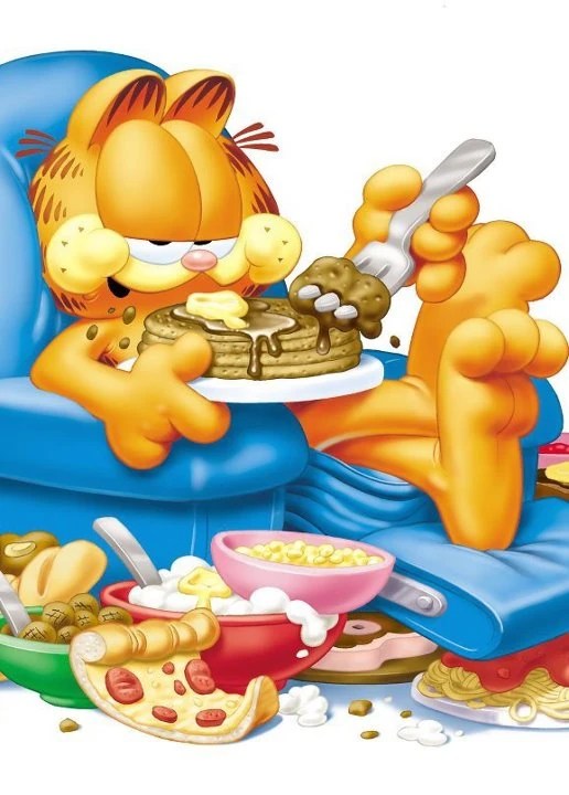 Image Garfield eating.jpeg Garfield Wiki FANDOM powered by Wikia