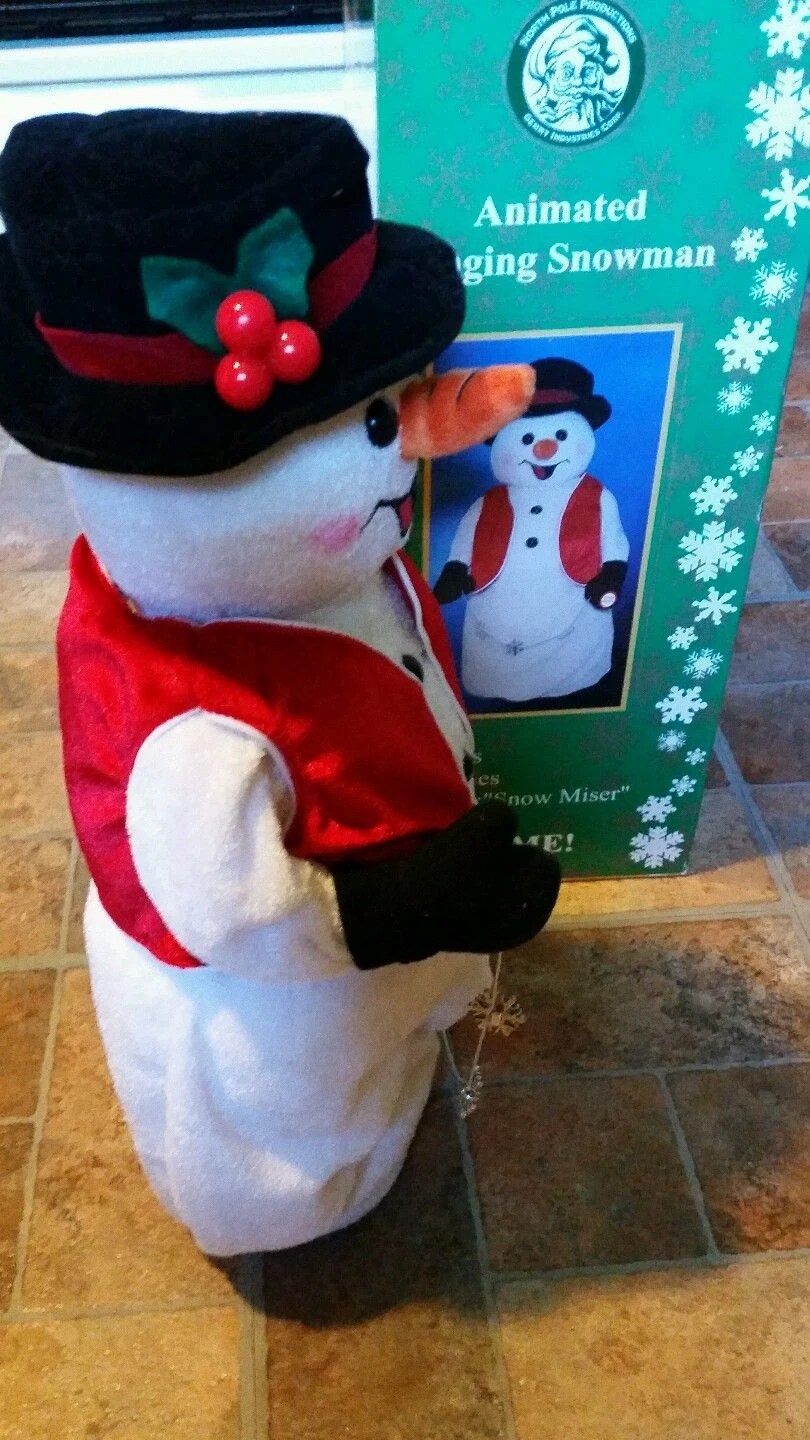 Image Gemmy Animated Singing Snow Miser Christmas Snowman Dancing