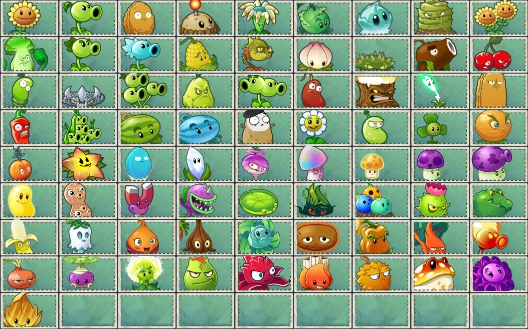 Image All Plants from PvZ2.png Plants vs. Zombies Wiki FANDOM