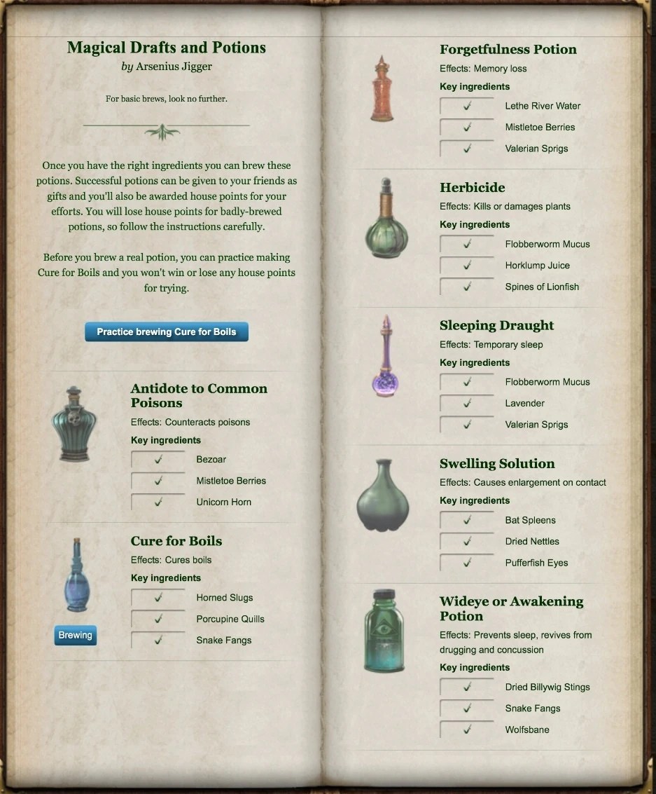 Magical Drafts and Potions | Pottermore Wiki | Fandom