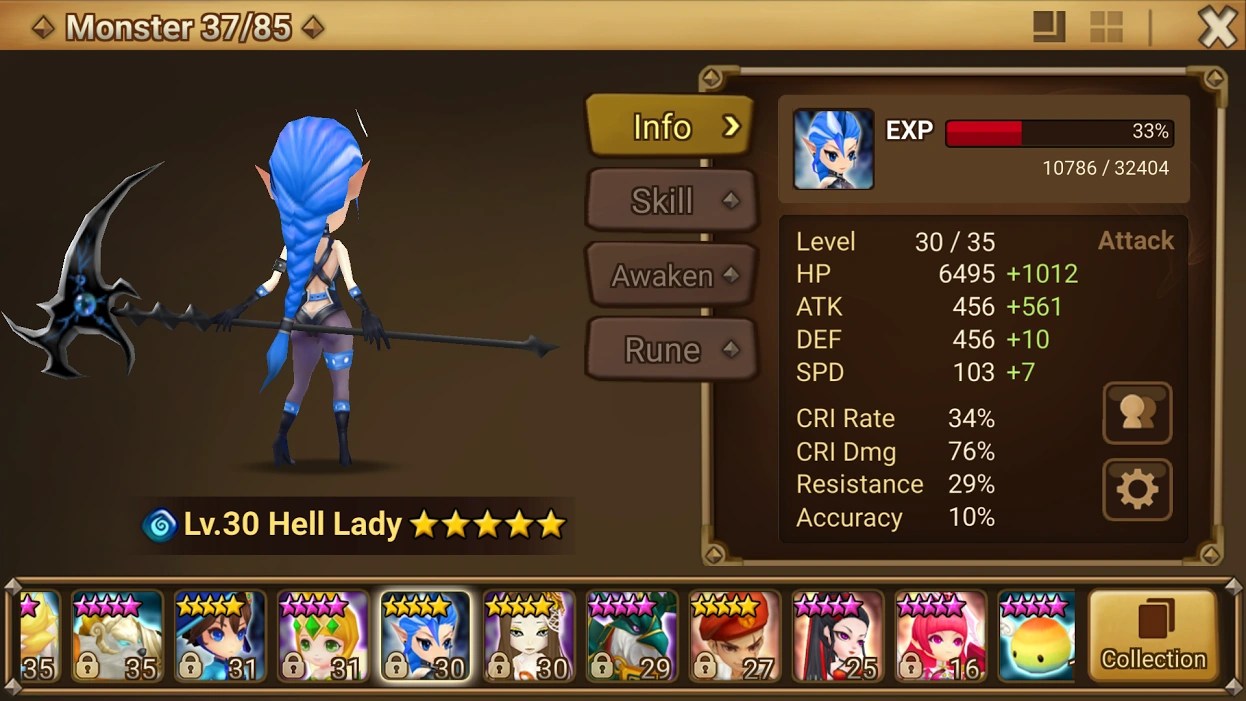 Hell Lady (Water) Beth/Gallery and trivia Summoners War Sky Arena