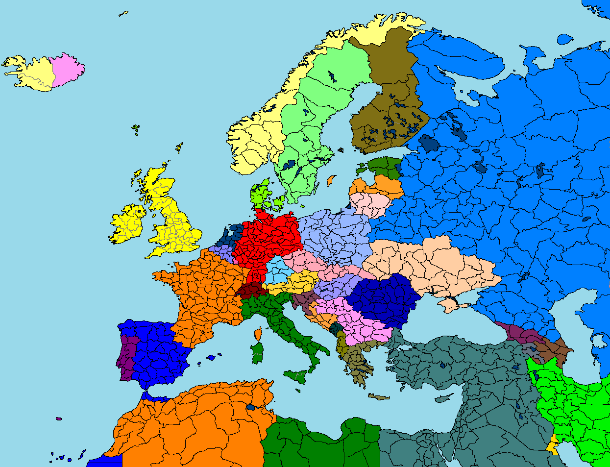 Alternate Map Of Europe Subdivisions Image Alternate Map OF EuropeToday.png TheFutureOfEuropes Wiki