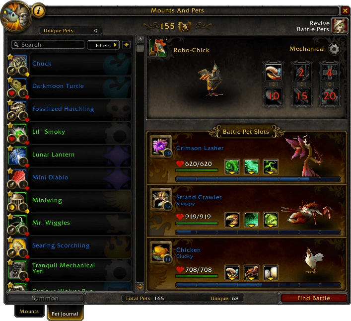 Pet Journal WoWWiki FANDOM powered by Wikia