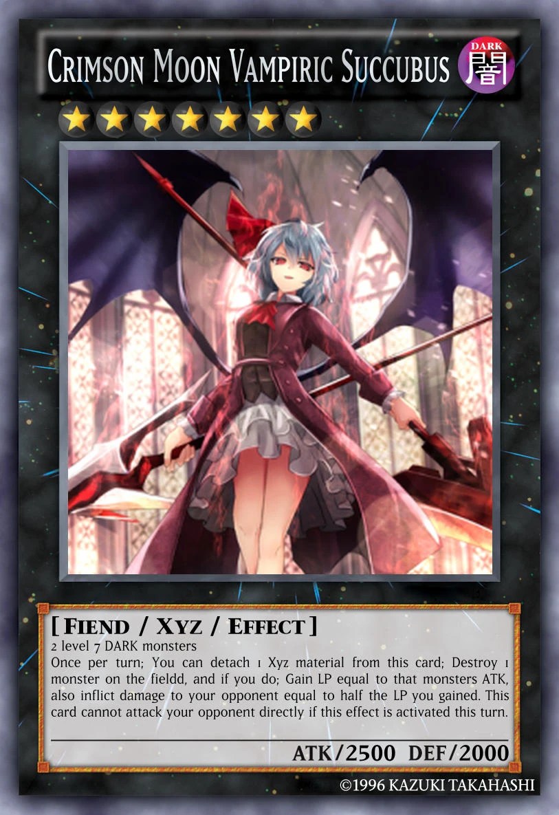 Crimson Moon Vampiric Succubus YuGiOh Card Maker Wiki Fandom