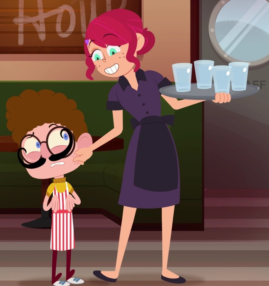 Image Cute Waitress Cheek Pinch.png Camp Camp Wikia FANDOM