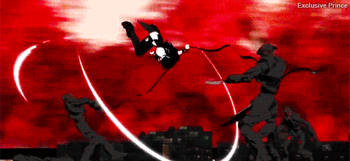 red anime fighting gif | Pita Bloom