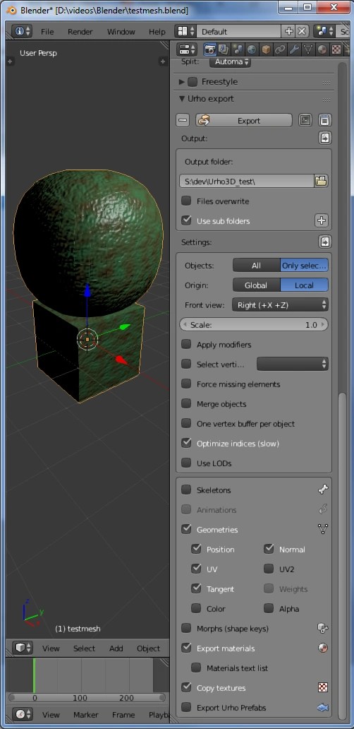 [SOLVED] Blender export normal texture not working Support Urho3D