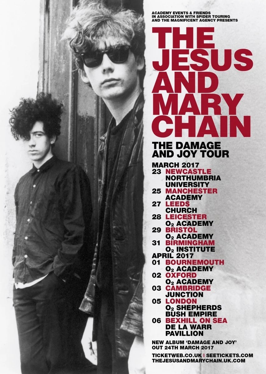 Jesus & Mary Chain Damage and Joy Tour 2017 Concerts Wiki FANDOM