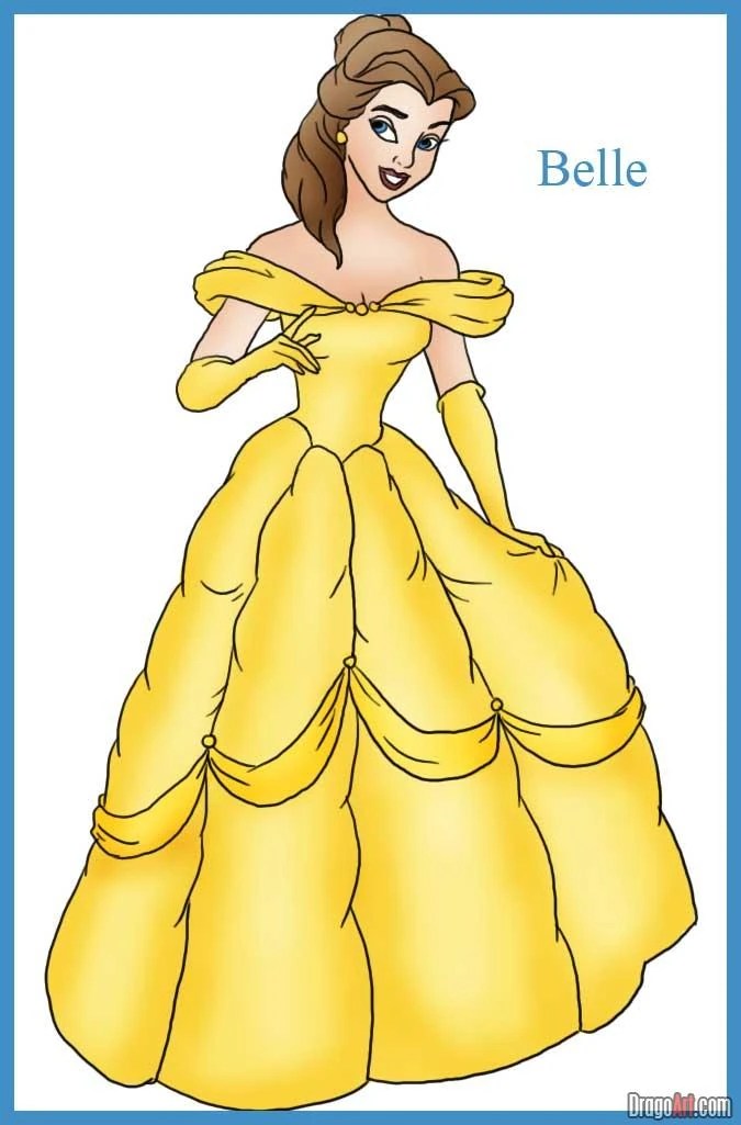 Image Howtodrawbellefrombeautyandthebeast.jpg Disney