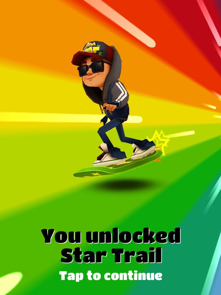 Image UnlockingSpecialPowerStarTrail1.PNG Subway Surfers Wiki