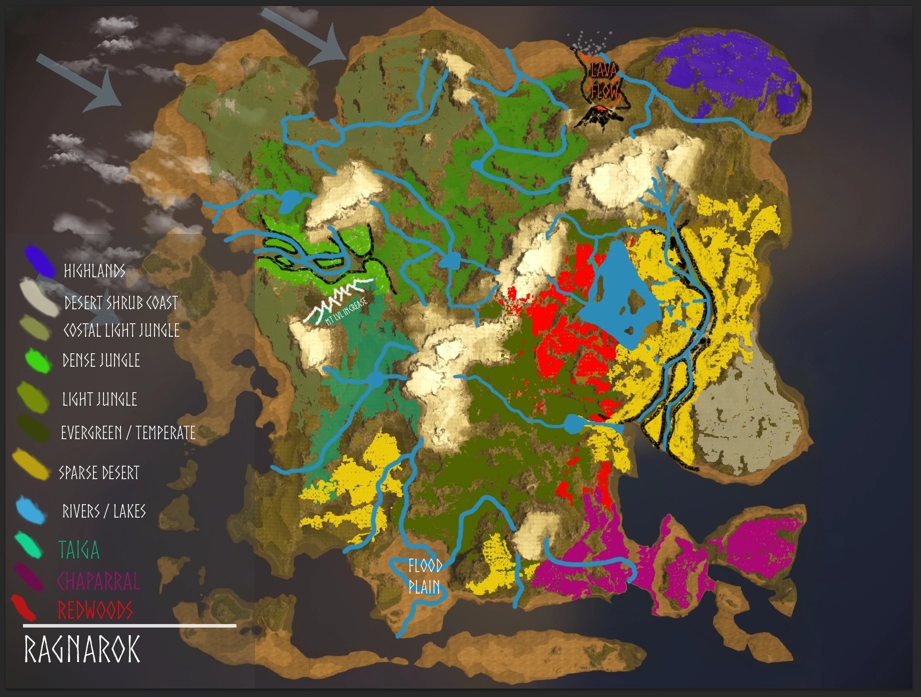 Map Ragnarok ARKSurvival Evolved Map Wiki FANDOM powered by Wikia