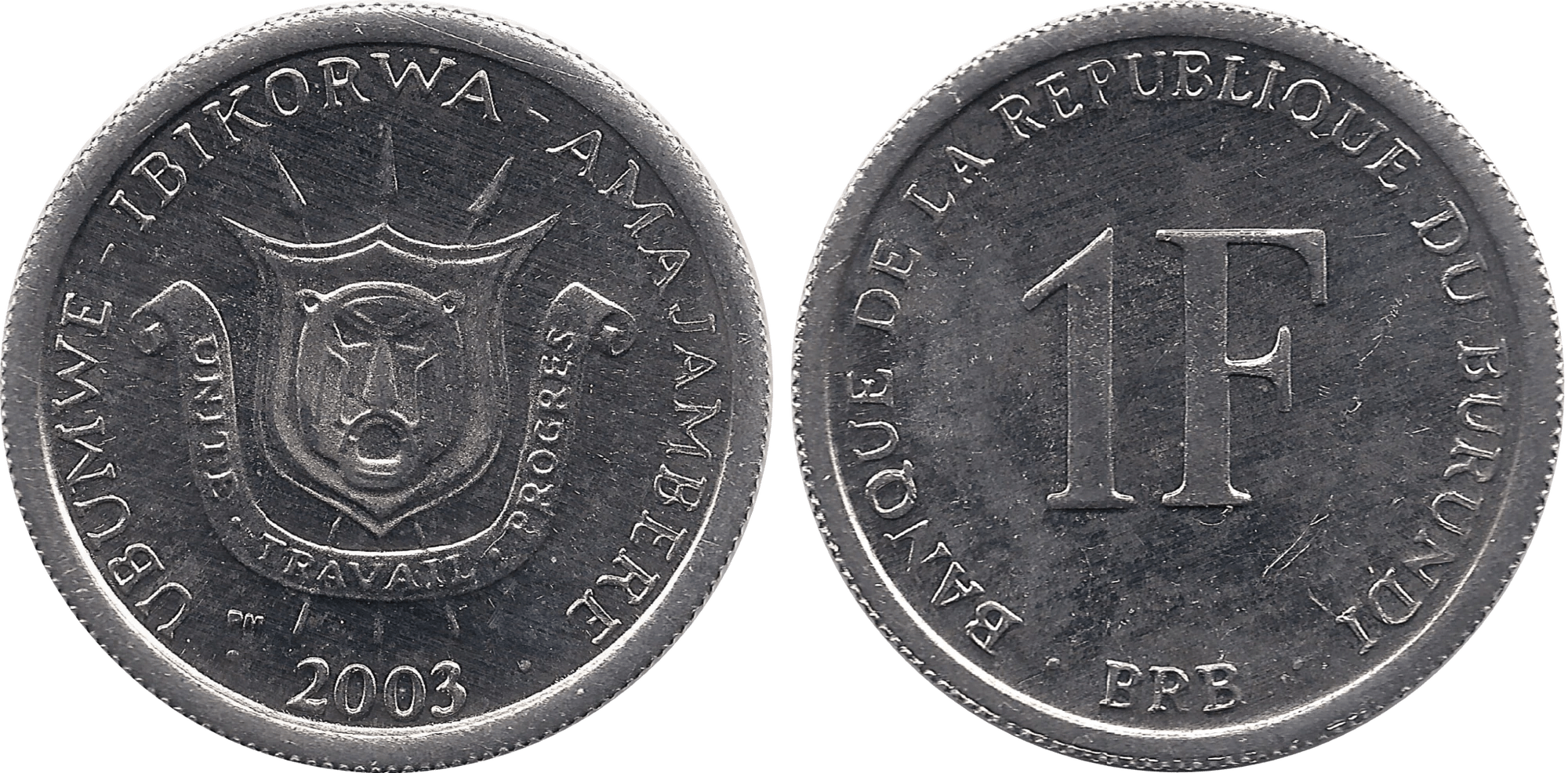 Burundian 1 franc coin Currency Wiki Fandom powered by Wikia
