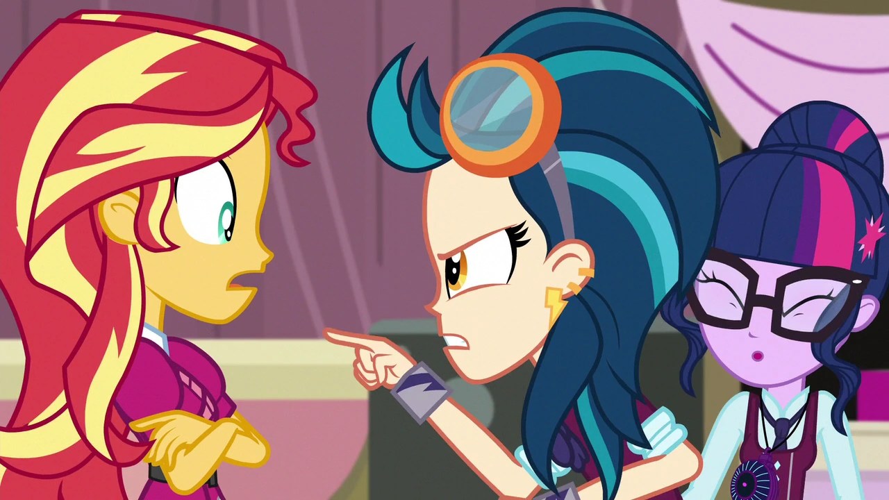 Image Indigo Zap gets in Sunset's face EG3.png My Little Pony