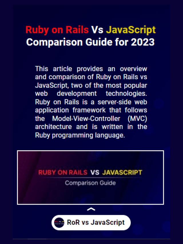 Ruby on Rails Vs JavaScript Comparison Guide 2023 ViitorCloud Blog