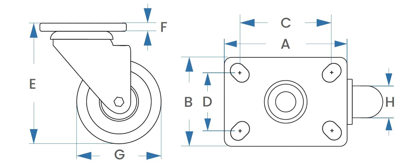 Nylon Castor Wheel Manufacturer & Supplier in India