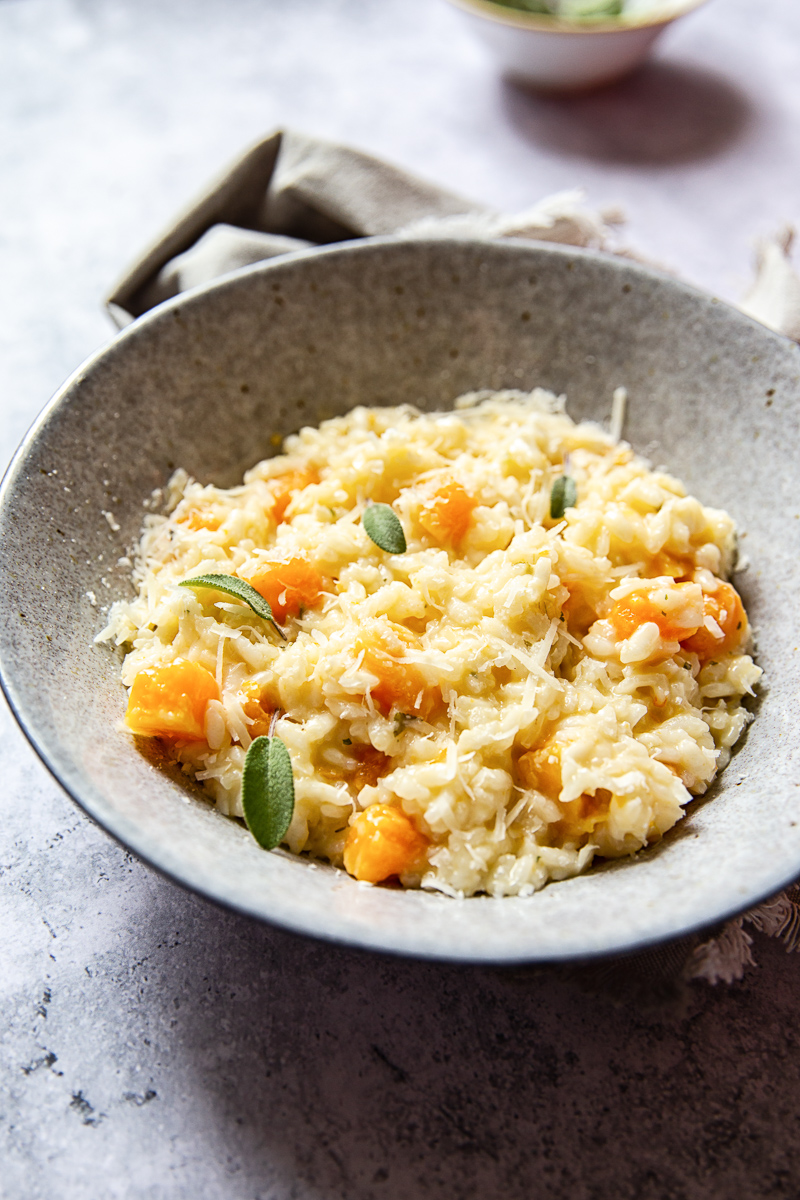 Butternut Squash Risotto with Sage and Goat Cheese Vikalinka