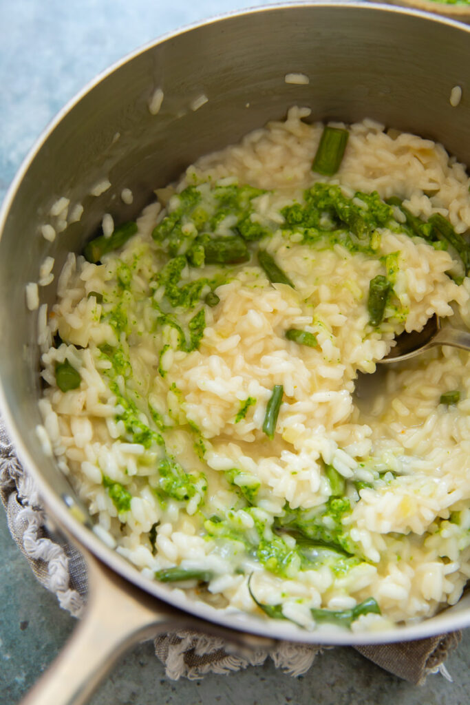 Roasted Vegetable Risotto with Basil Pesto Vikalinka