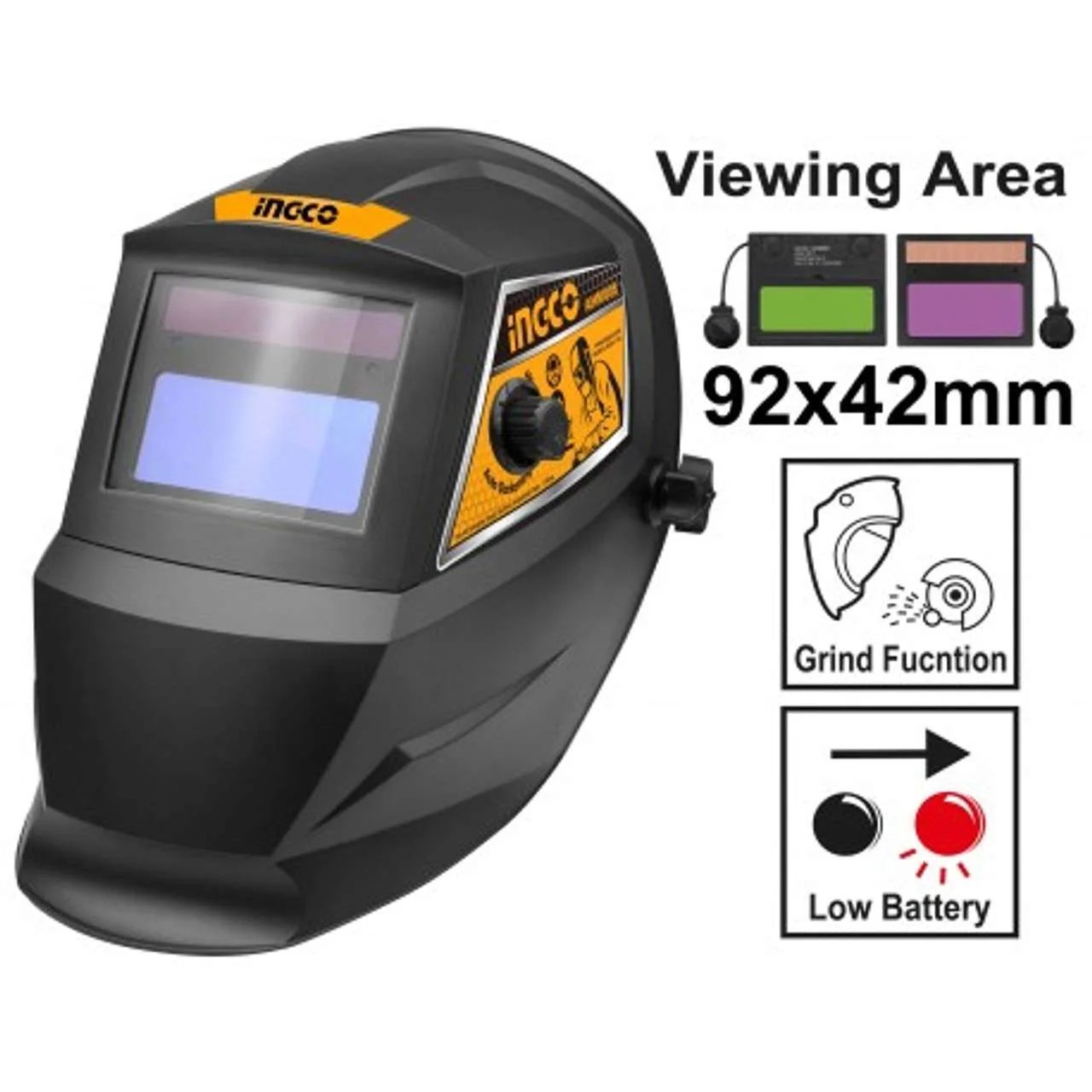 Ingco AHM008 AutoDarkening Welding Helmet Vikas Tool Mart