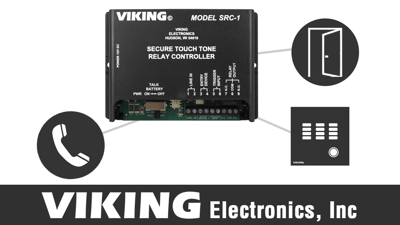 SRC1 Door Entry Controller One door access controller Viking Electronics, Inc.