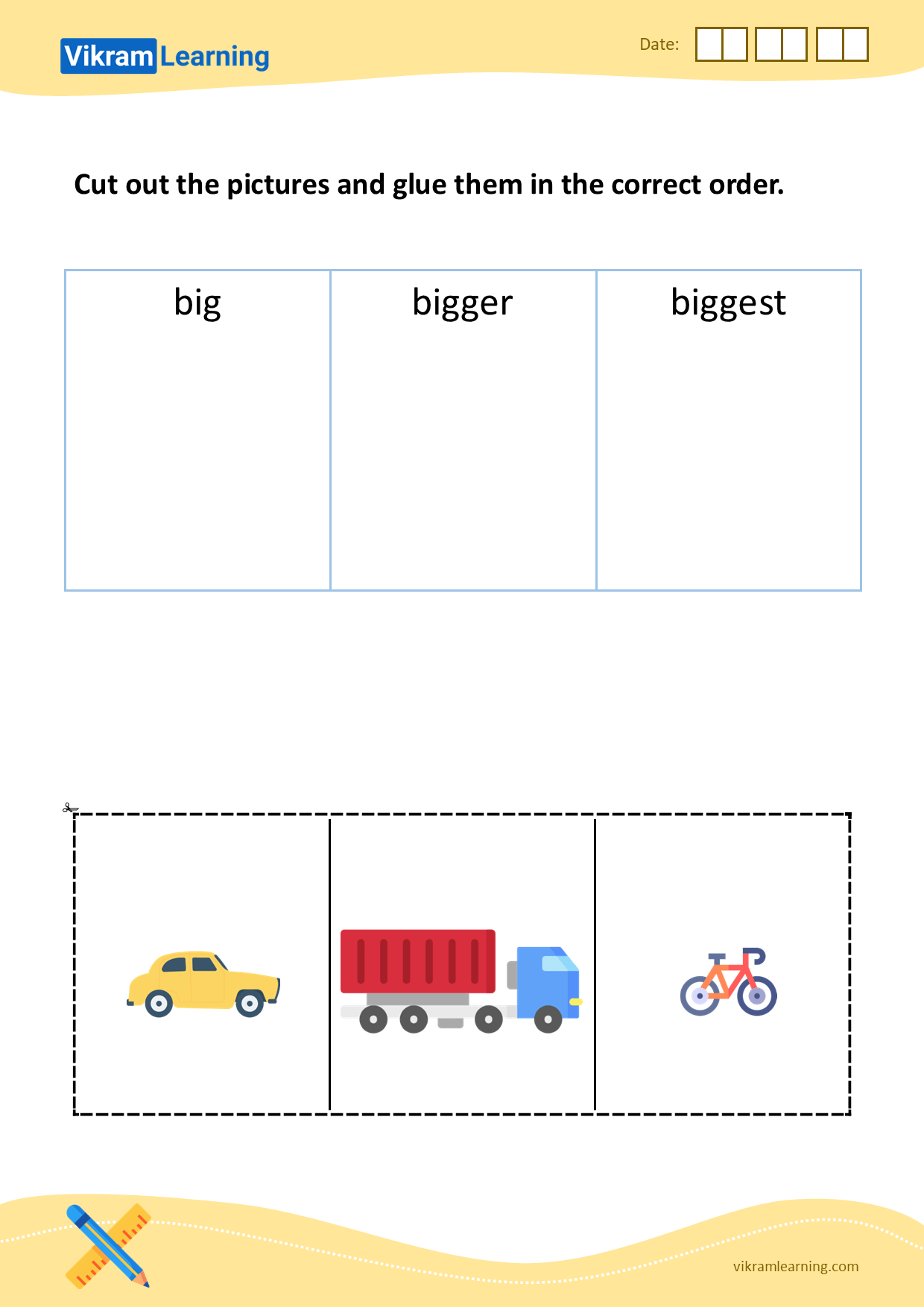 Download cut out the pictures and glue them in the correct order