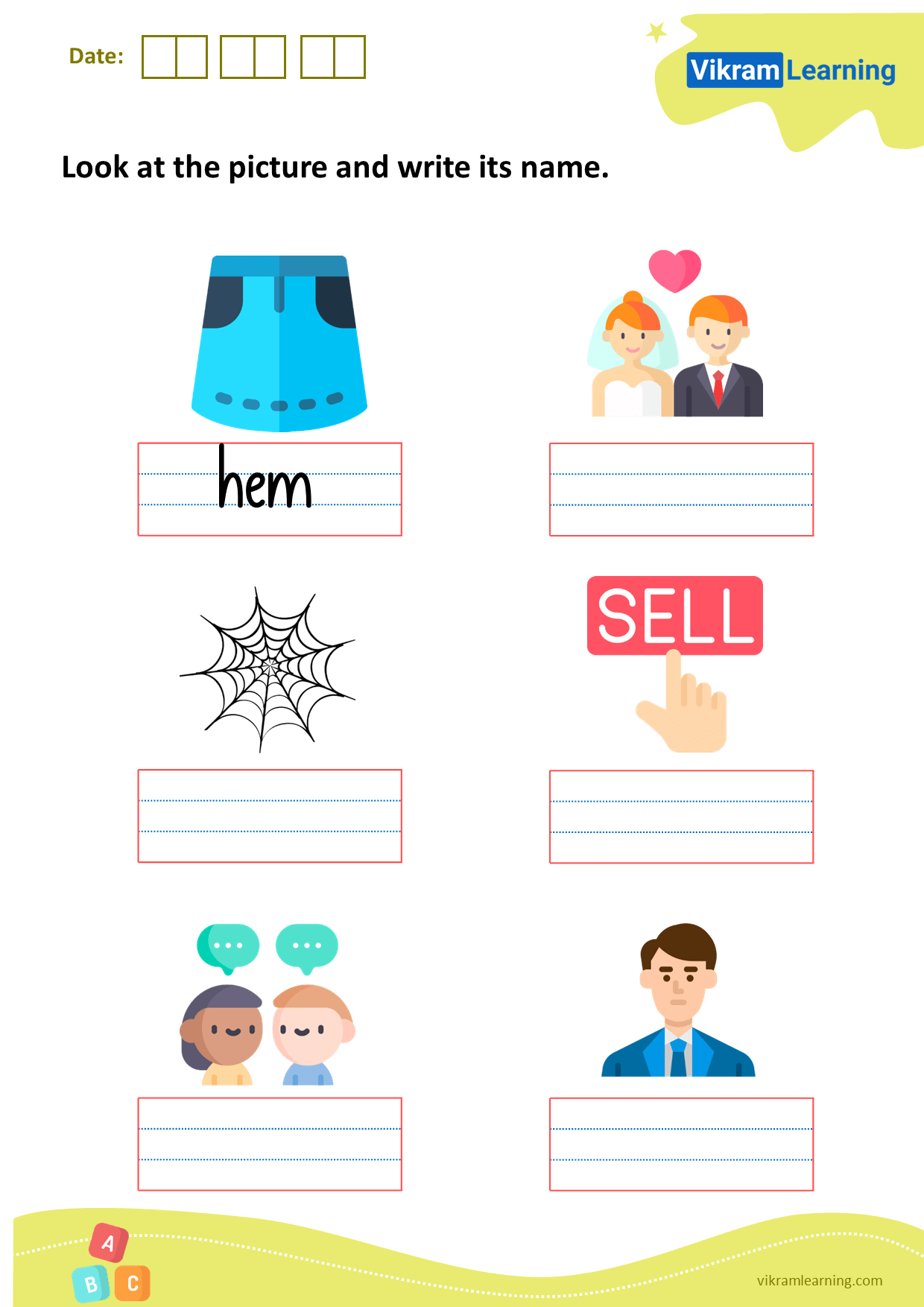 Download look at the picture and write its name worksheets