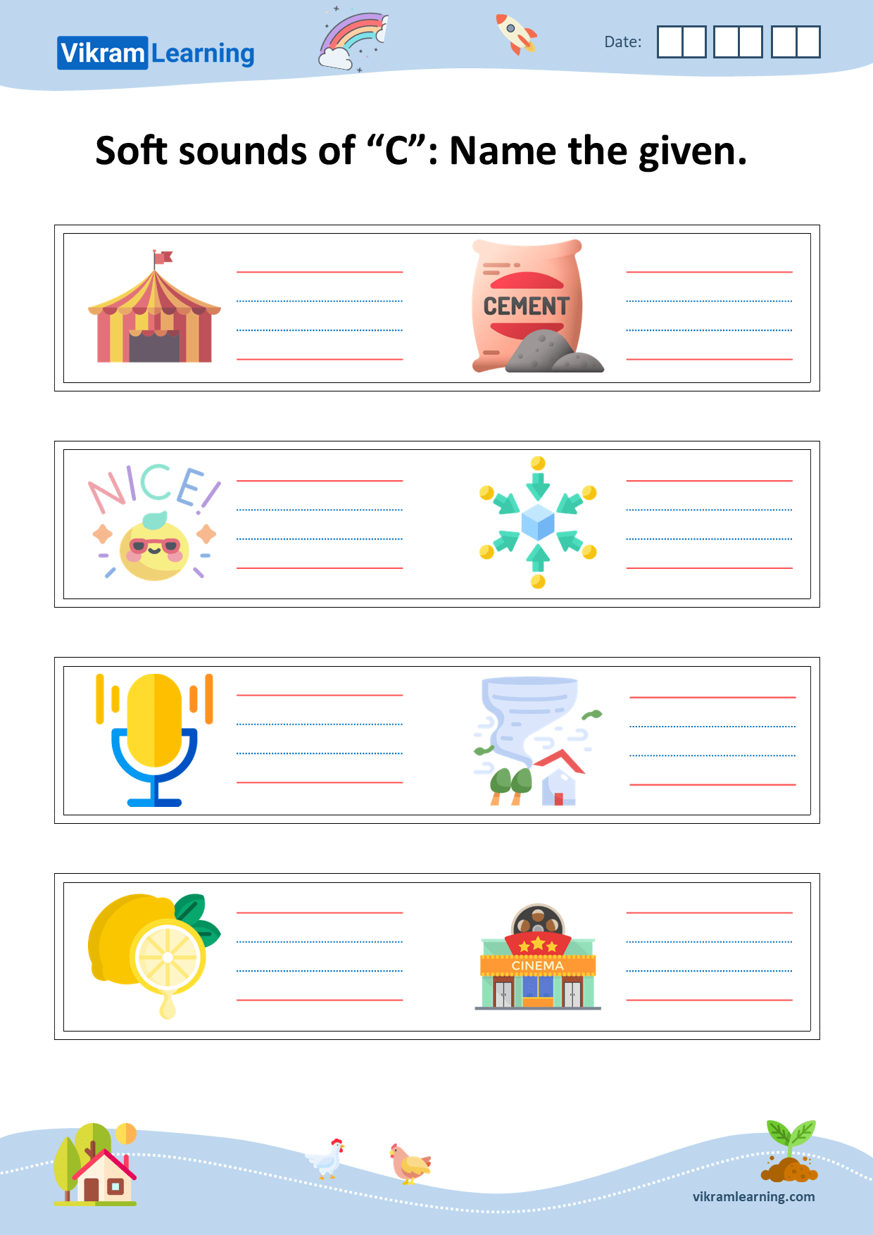 Download hard and soft sounds of c worksheets