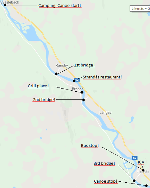 Karta Klarälven Kano på Klarälven
