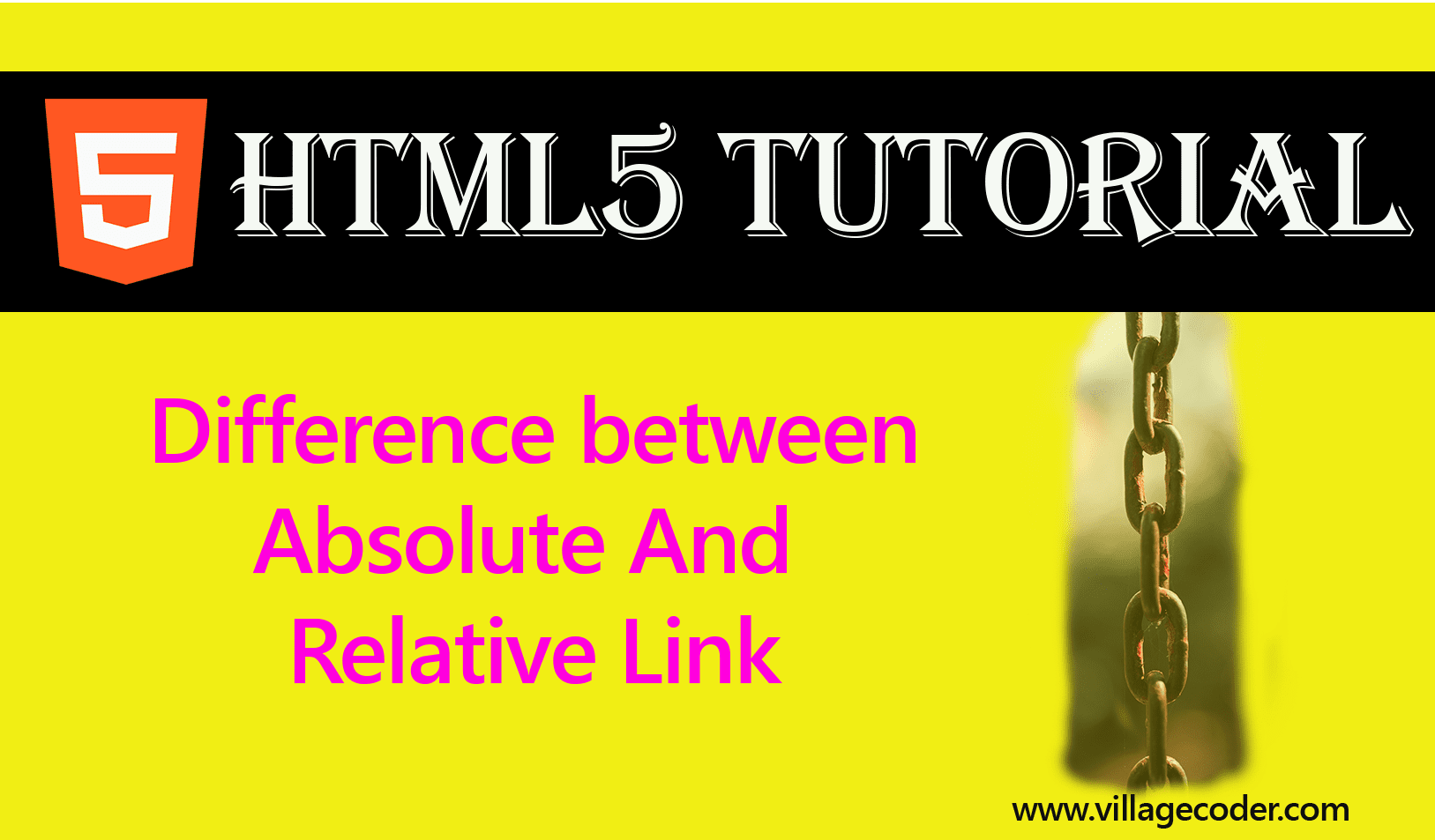 Difference Between Absolute and Relative References in HTML villagecoder