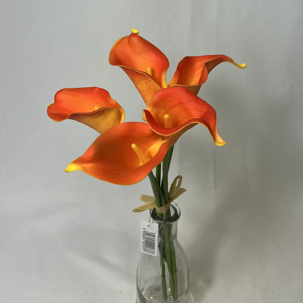Calla Lily REAL TOUCH (Bunch 5) Orange Village Green