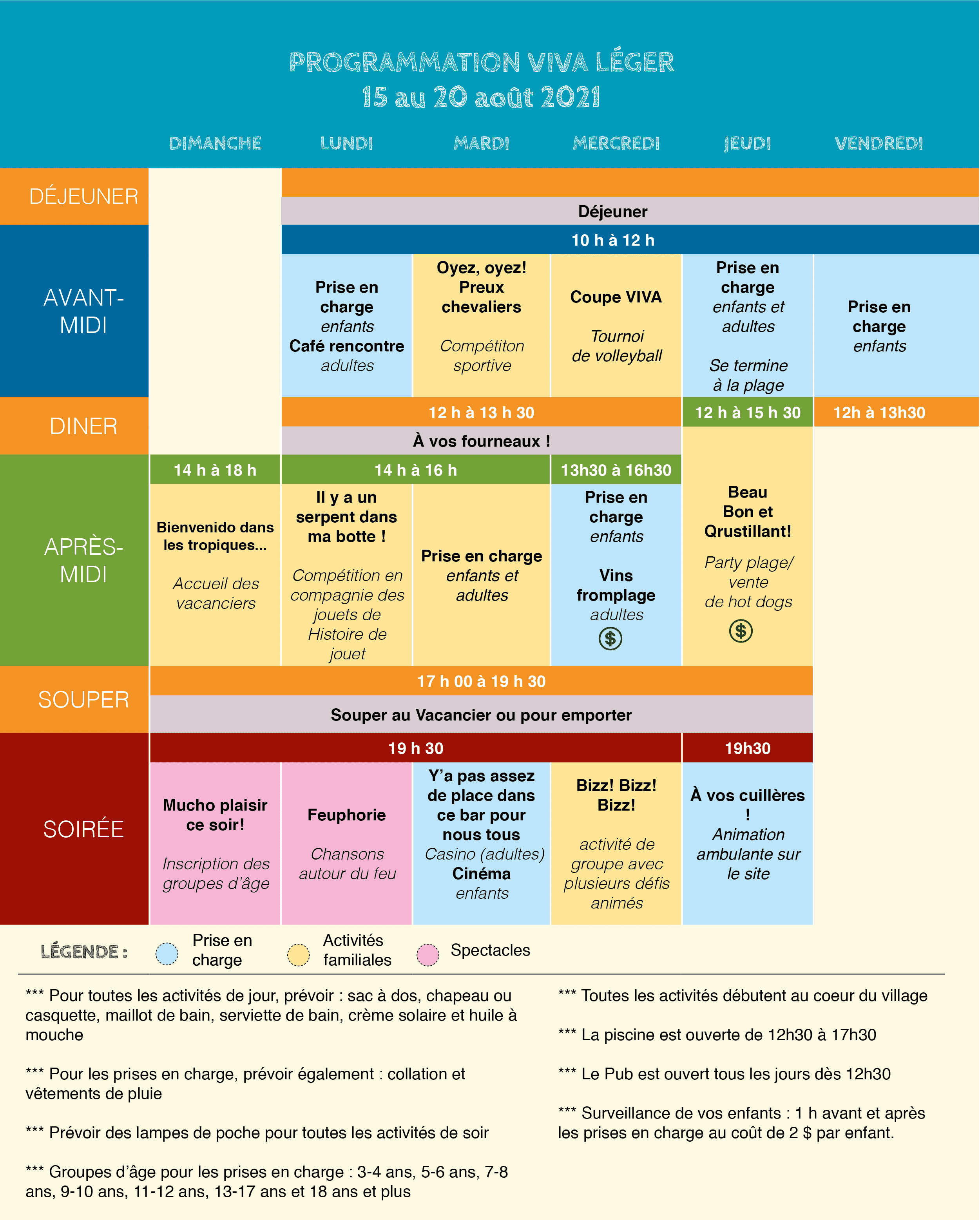 Forfait VIVA léger Village Vacances PetitSaguenay