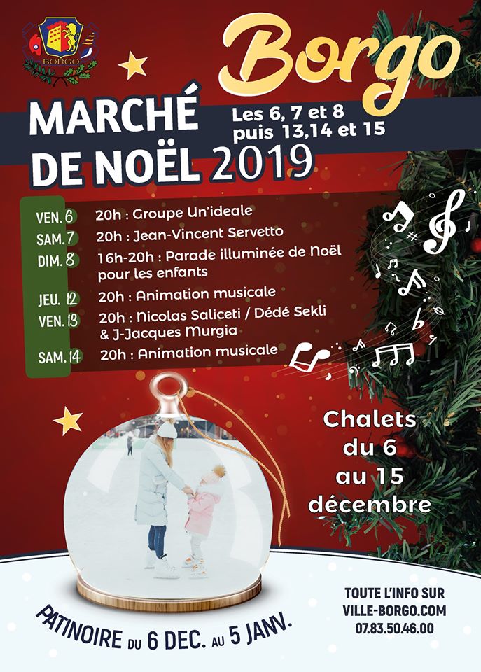 Marché de Noël 2019 ouverture Vendredi 6 décembre à 10h00 Ville de