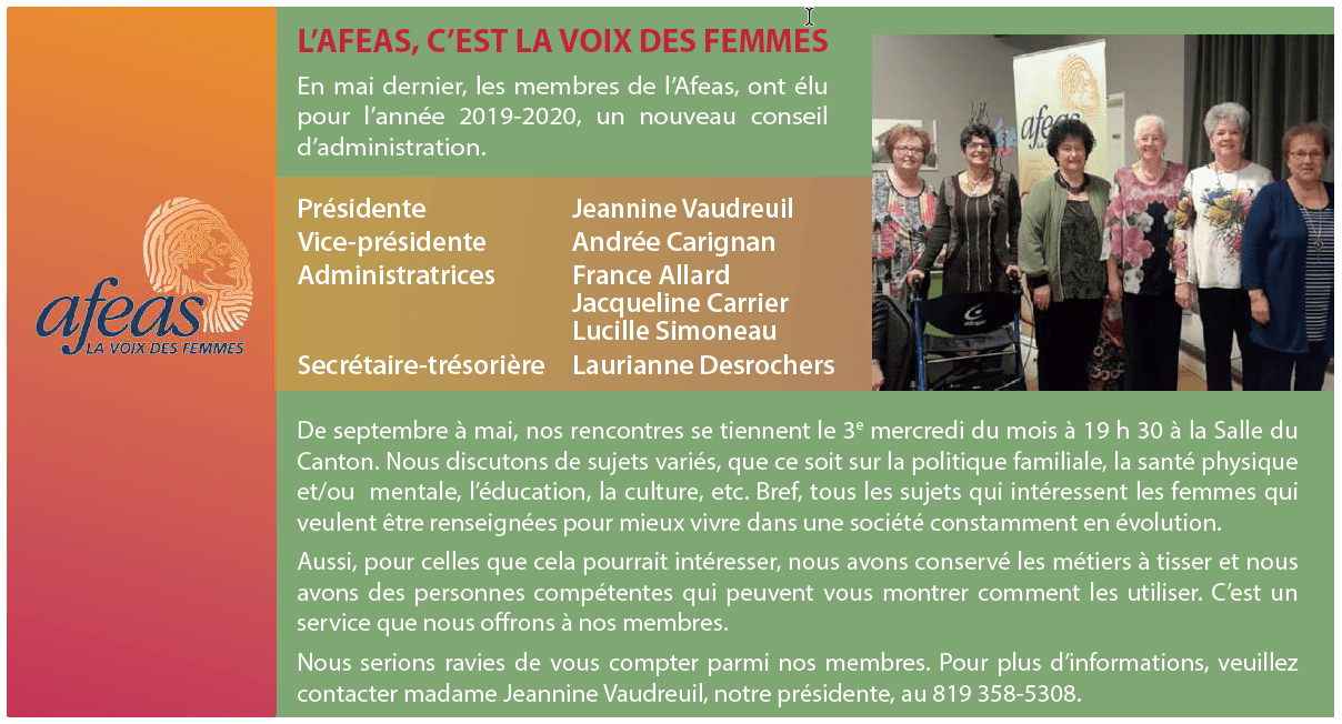 AFEAS Ville de Warwick