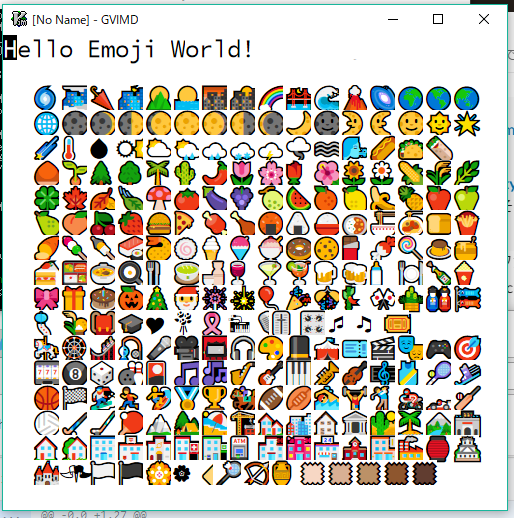 vimjp » Windows で色付きの絵文字が表示出来る様になりました。