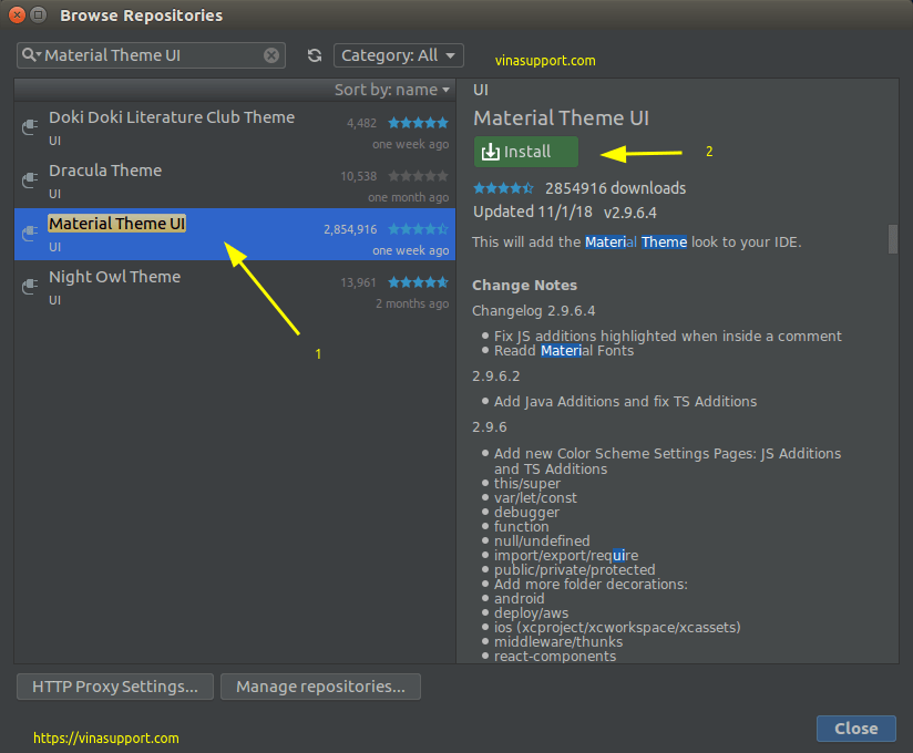 How to install webstorm theme serreregister