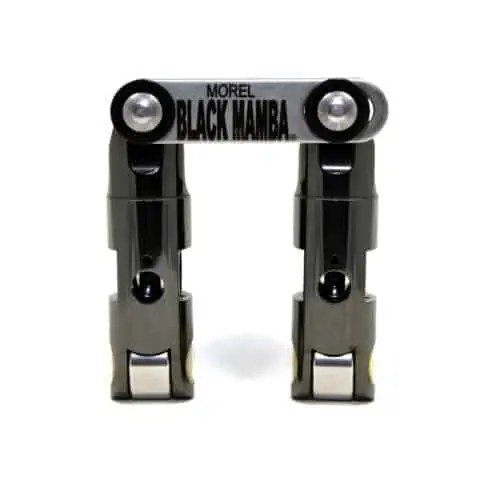 Morel SBC .842" OD Black Mamba Solid Roller Lifters DLC Coated