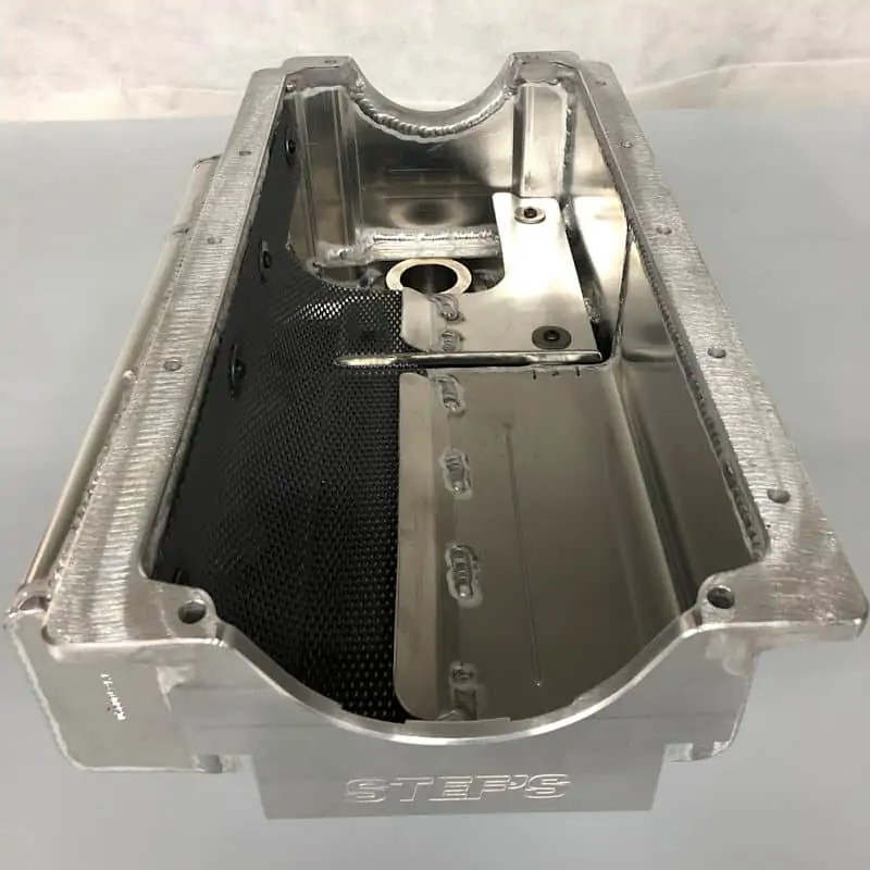 SBC Rocket Block Wide Rail, 6.5qt 8" Deep Fabricated Aluminum Oil Pan