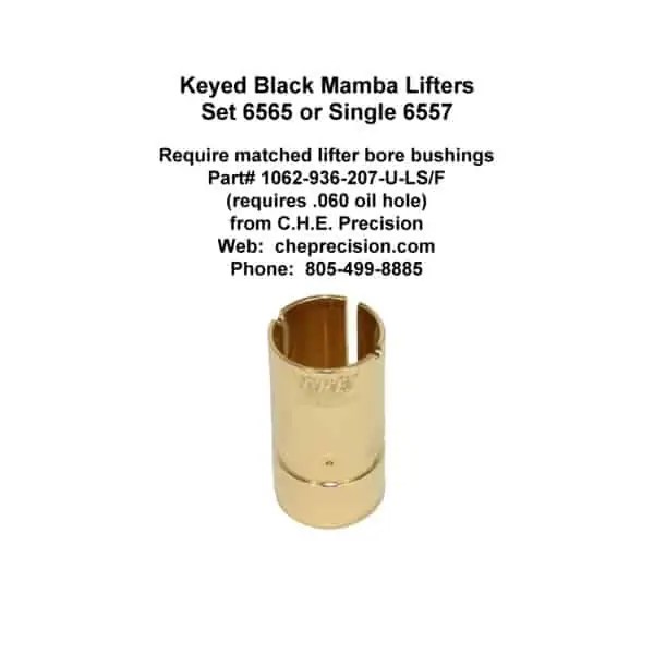 Morel LS .936" OD Black Mamba U/P +.300" Roller Lifters