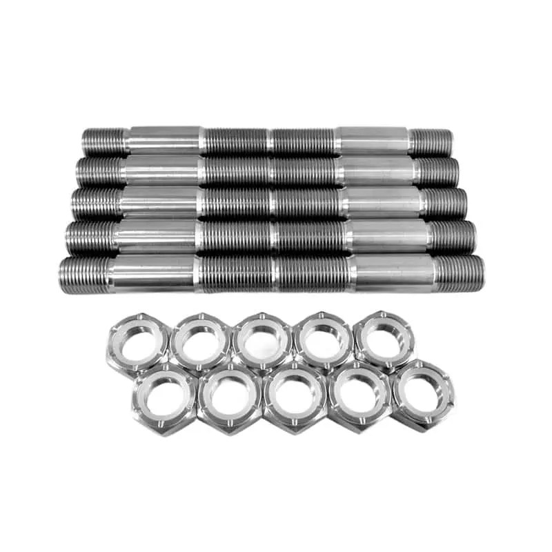 Ti64 All Titanium 5/8"18 X 2.5" Wheel Stud & Lock Nut Kit 504