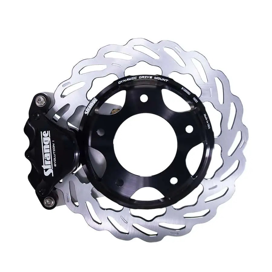 Strange Evolution Spindle Mount Front Brake Kit for Strange Aluminum Struts w/Single Piston