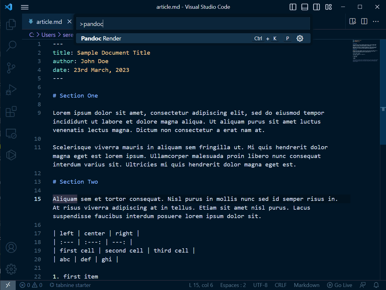 Simple Document Templates