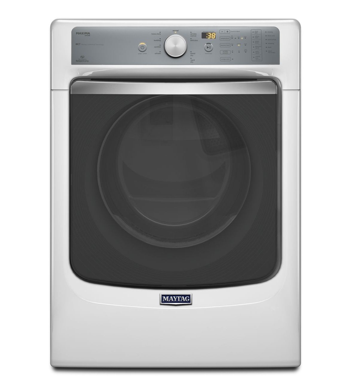 MAXIMA STEAM ELECTRIC DRYER WITH LARGE CAPACITY AND STAINLESS STEEL