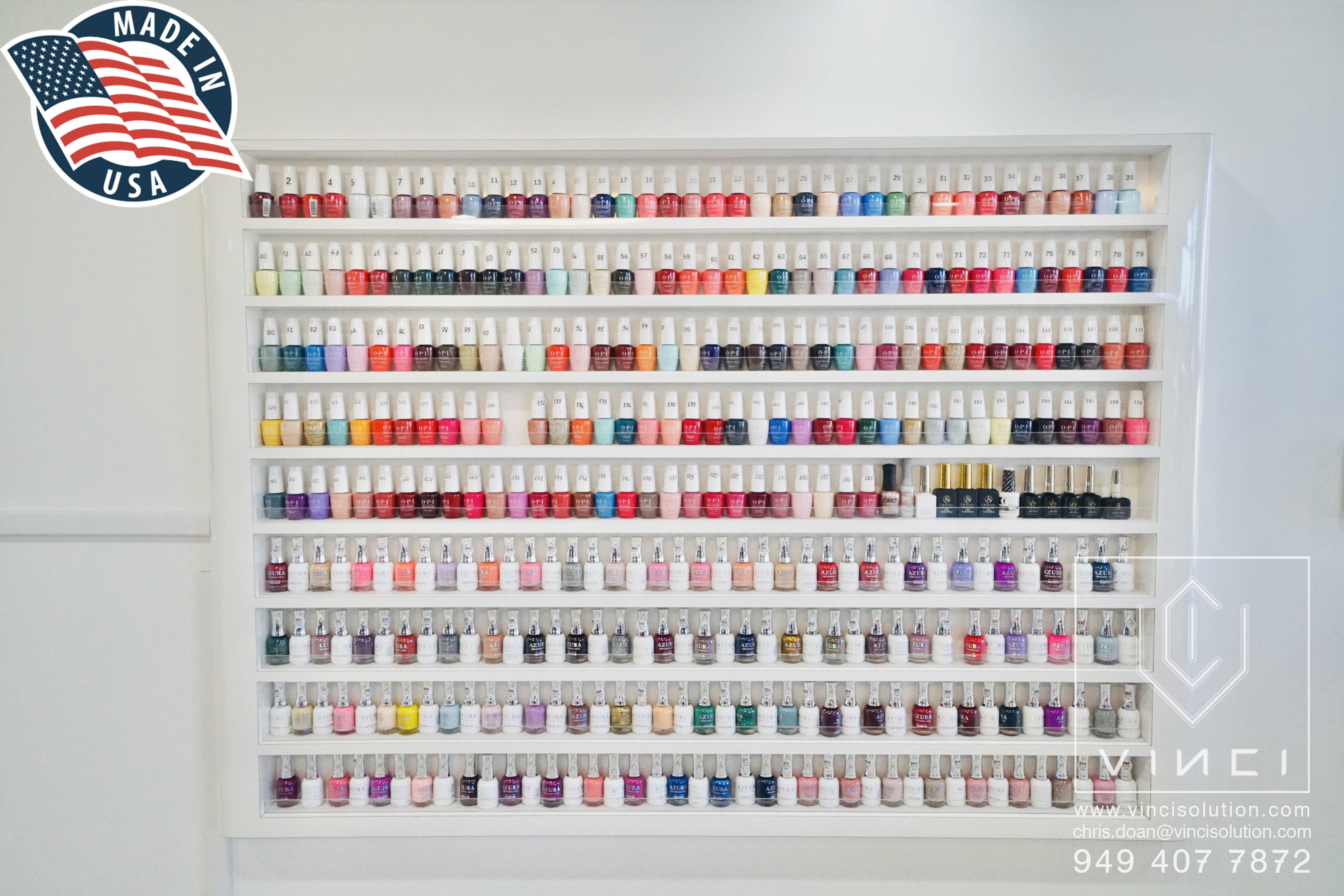 Curved Polish Rack - VINCI SOLUTION INC