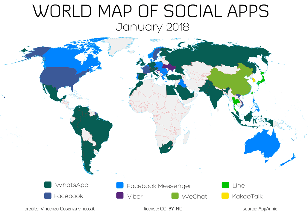 World Map of Social Apps