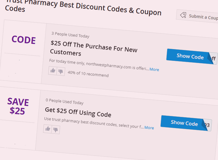 Trust Pharmacy Coupon Codes And Bonuses