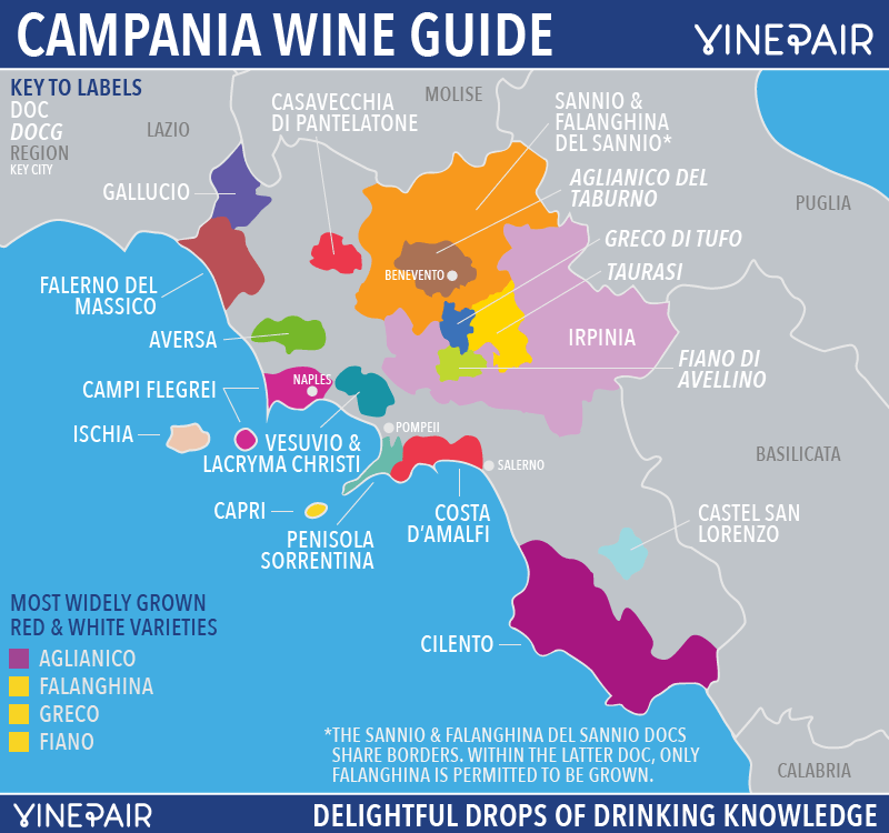 Campania Wine Guide & Map Land Of Stunning Affordable White Wine