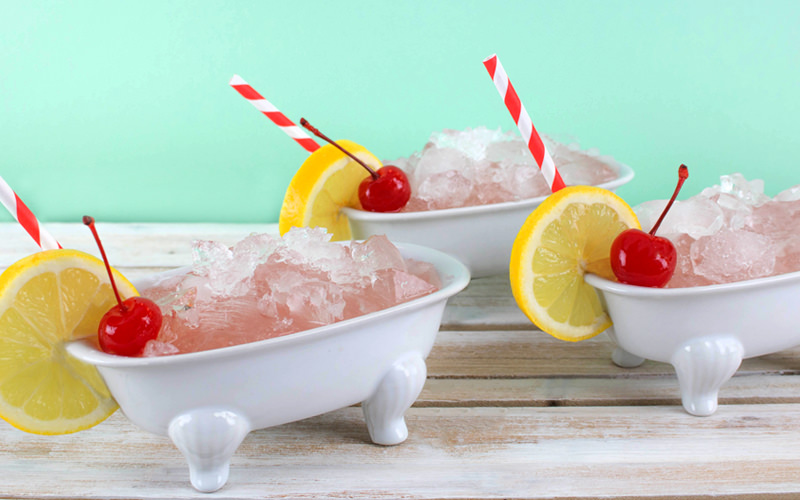 Serve This "Bubbly Bride" Cocktail in a Tiny Bathtub VinePair
